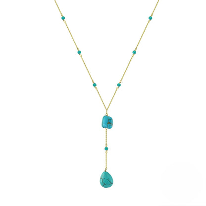 Yera – Collier Argent Sterling et Pendentif Turquoise