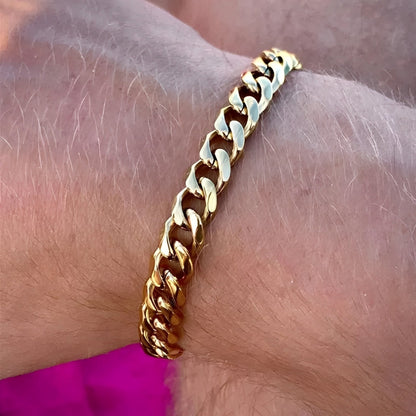 Dennis – Bracelet Chaîne Cubaine Élégant