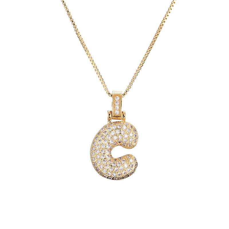 Zie – Collier Initiale Bulles Pavées