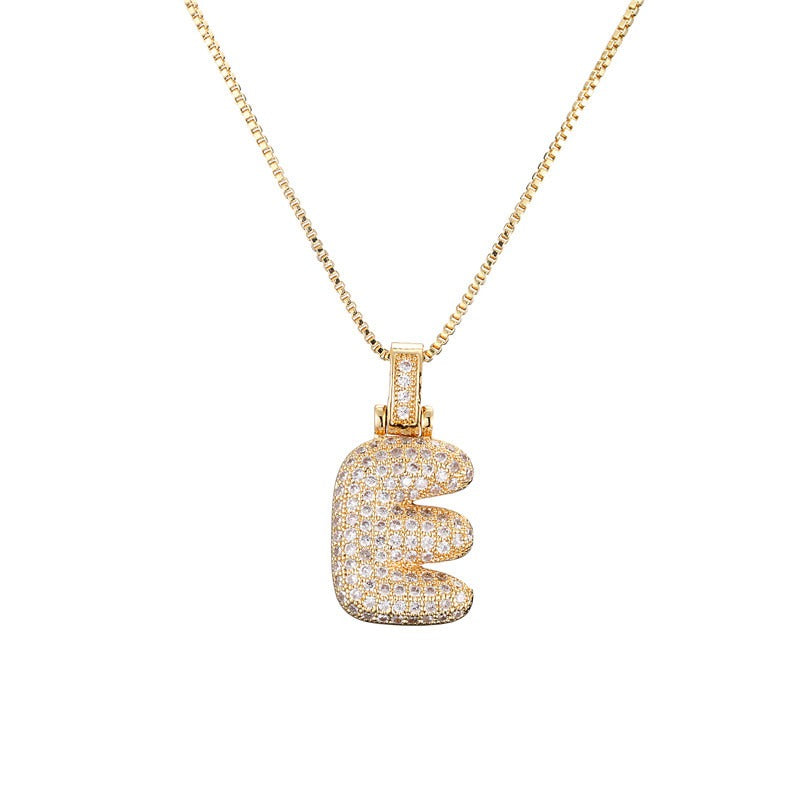Zie – Collier Initiale Bulles Pavées