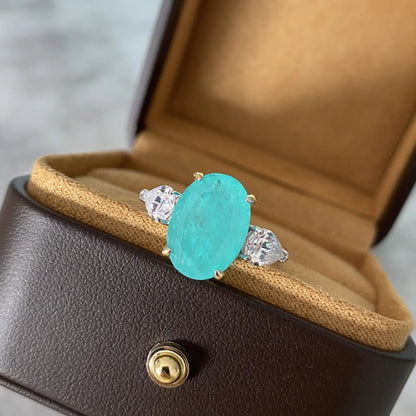Anika – Bague Statement avec Pierre Azure