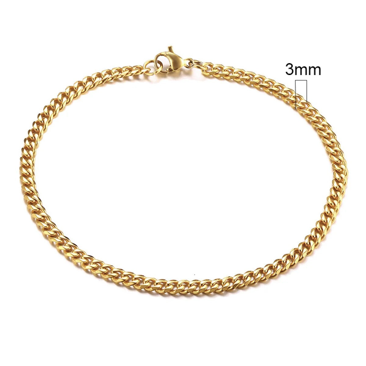 Léna – Bracelet Chaîne Cubaine Classique