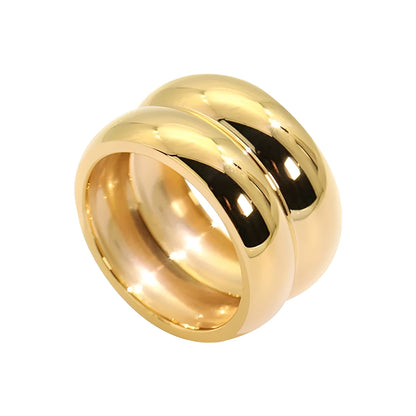 Valentina – Bague Index en Titane Plaqué Or 18K Large