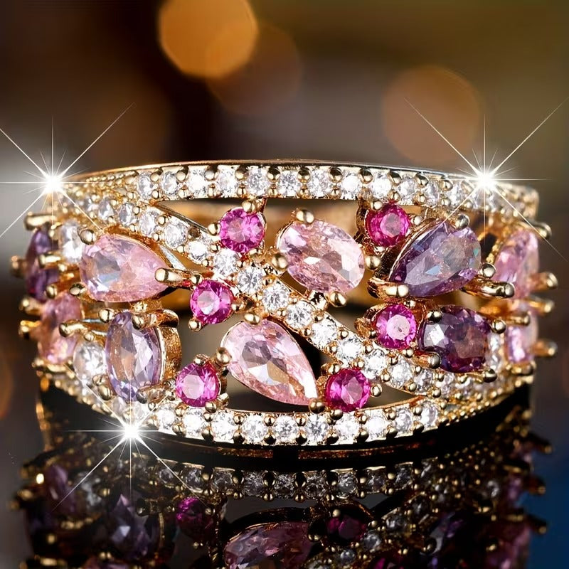 Lyra – Bague Texture Avancée avec Motif Creux Rond