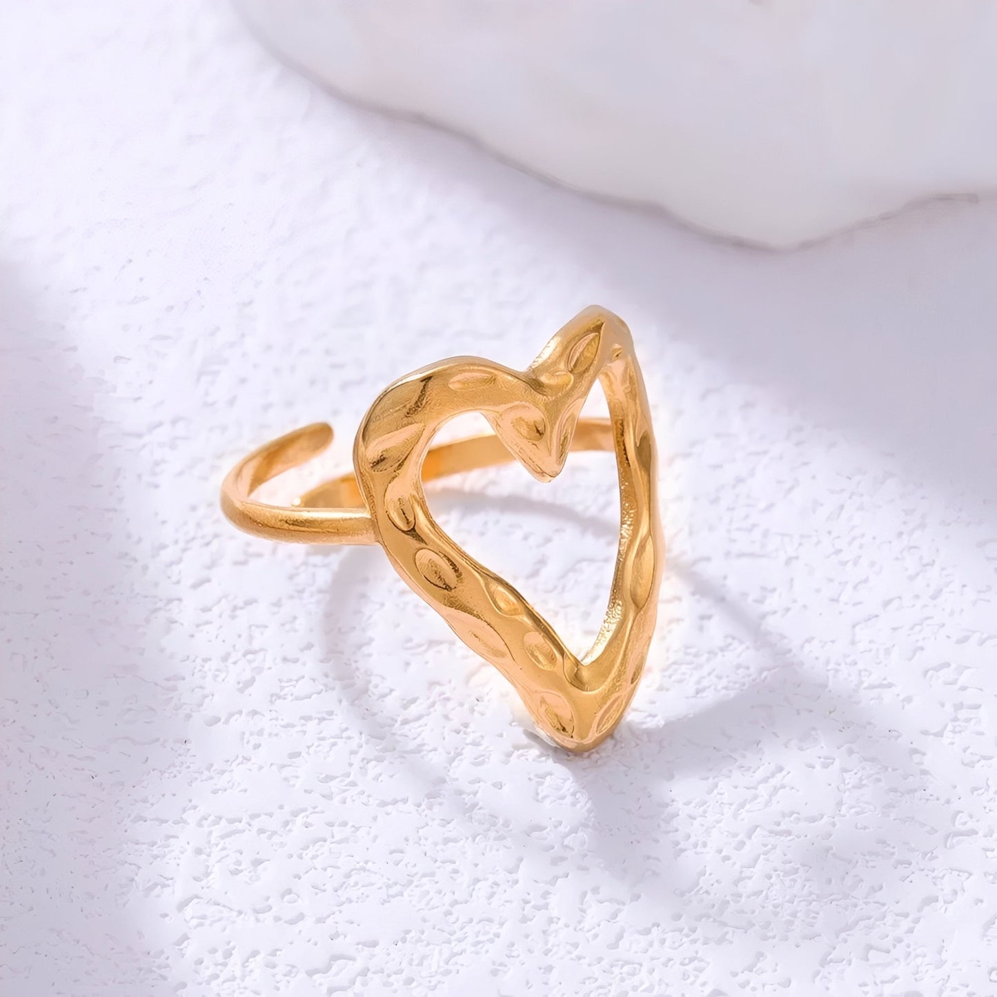 Mikha – Bague Amour Ajustable au Style Rétro
