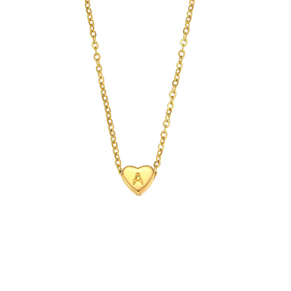 Amora – Collier Initiale Cœur Doré