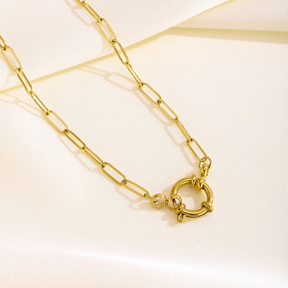 Sheng – Collier Pendentif Fermoir Printanier Doré