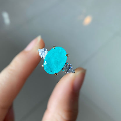 Anika – Bague Statement avec Pierre Azure