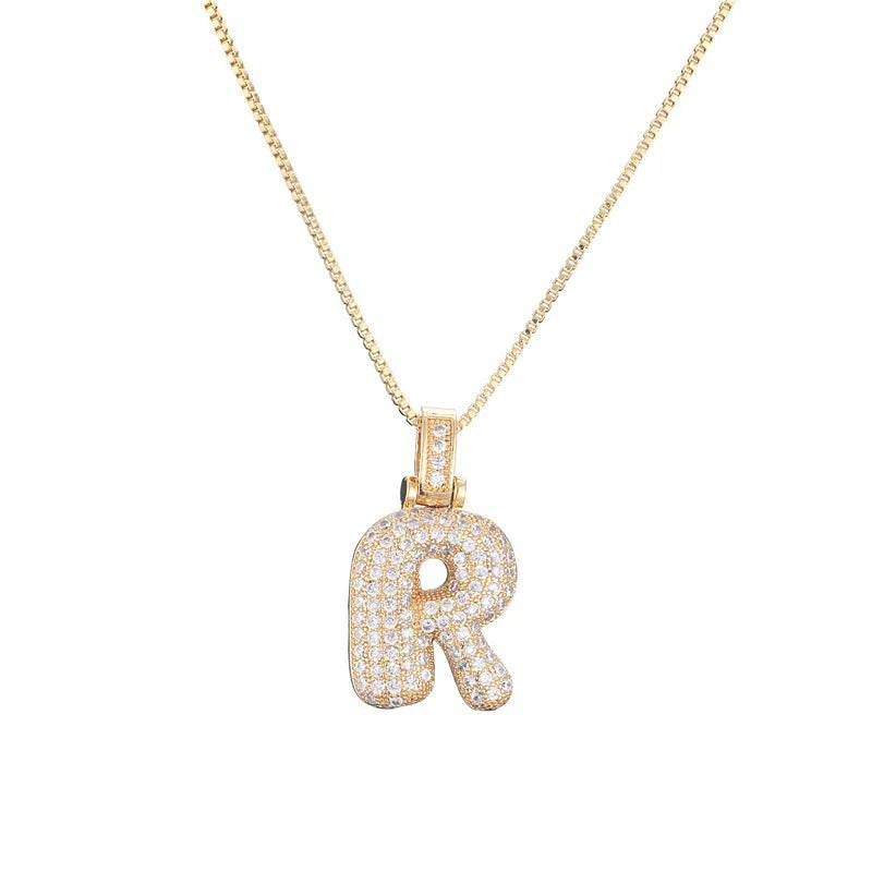 Zie – Collier Initiale Bulles Pavées
