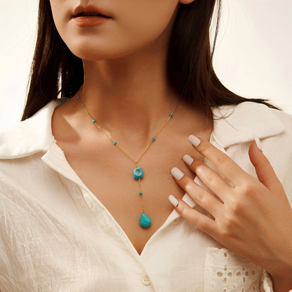 Yera – Collier Argent Sterling et Pendentif Turquoise