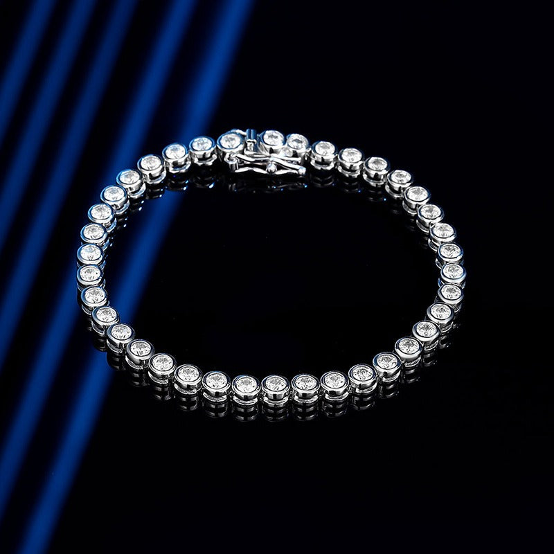 Elise – Bracelet Bulles en Argent et Diamants