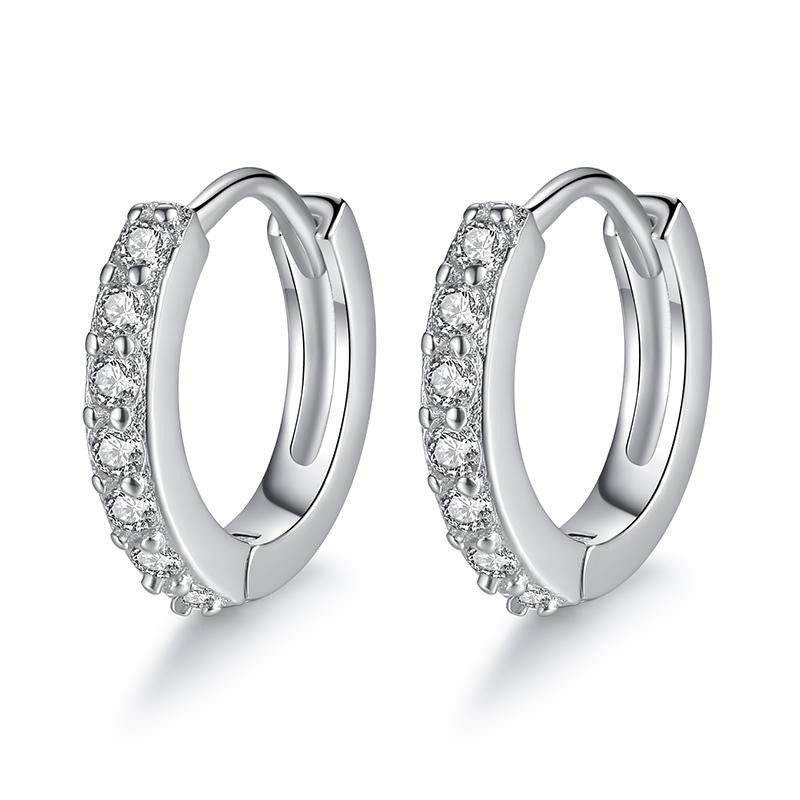 Mara – Créoles en Argent Sterling avec Diamants
