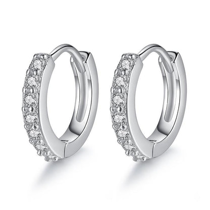 Mara – Créoles en Argent Sterling avec Diamants