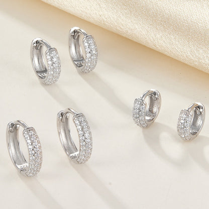 Lori – Boucles d’Oreilles Huggie Pavées