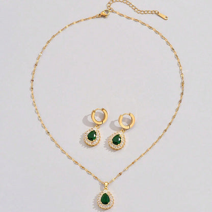Rheya – Parure Lysandelle Élégante en Or et Cristal