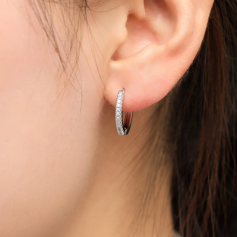 Pia – Boucles d’Oreilles Créoles Pave