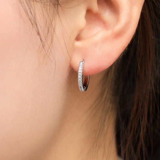 Pia – Boucles d’Oreilles Créoles Pave
