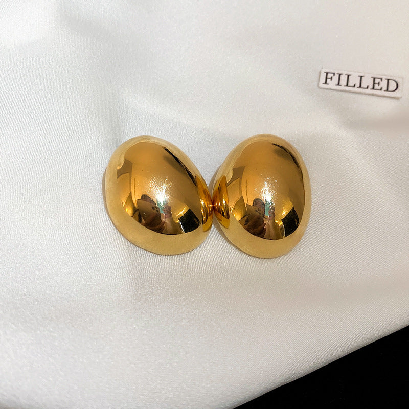 Kristen – Boucles d’oreilles ovales irrégulières plaquées