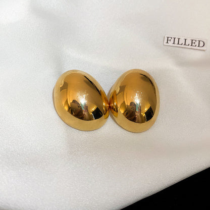 Kristen – Boucles d’oreilles ovales irrégulières plaquées