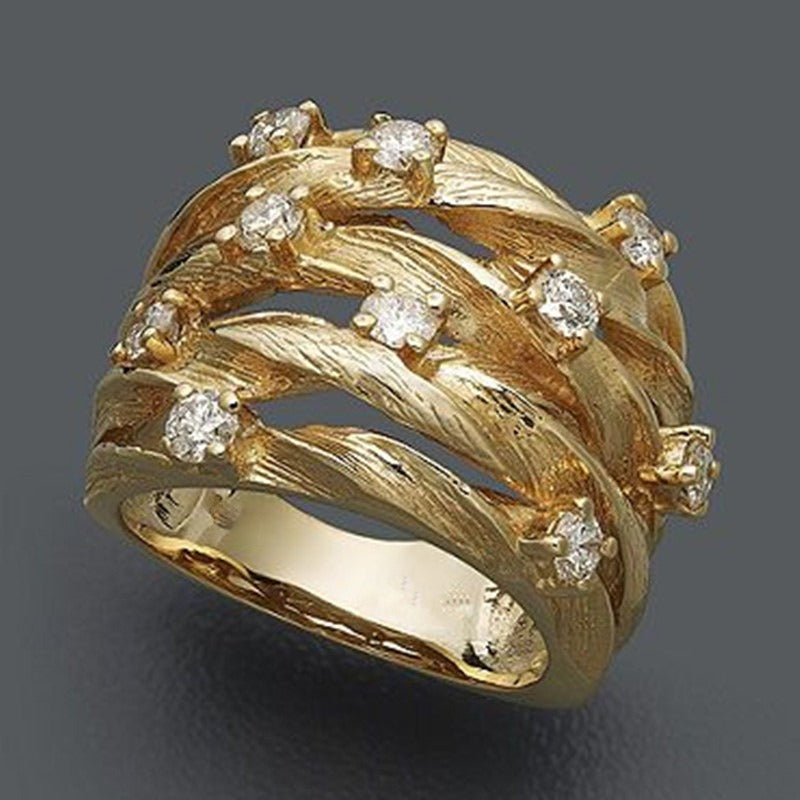 Louna – Bague Bohème Dorée Intemporelle