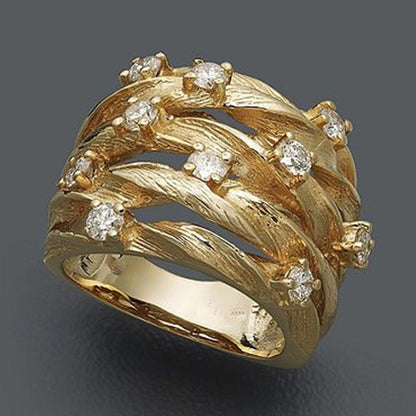 Louna – Bague Bohème Dorée Intemporelle