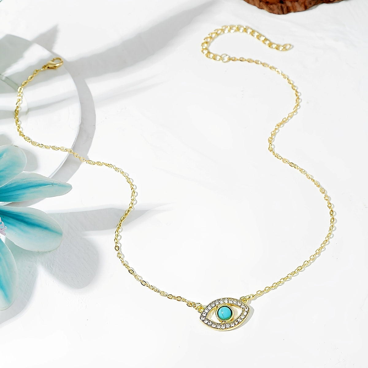 Arielle – Collier Œil d’Ange Géométrique