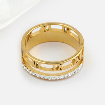 Riya – Bague Creuse en Acier Inoxydable