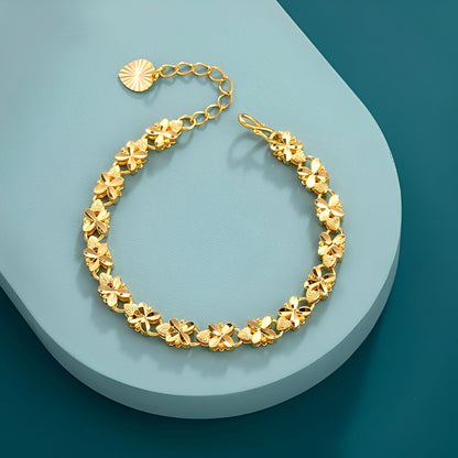 Dalia – Bracelet Vintage en Or avec Marguerites
