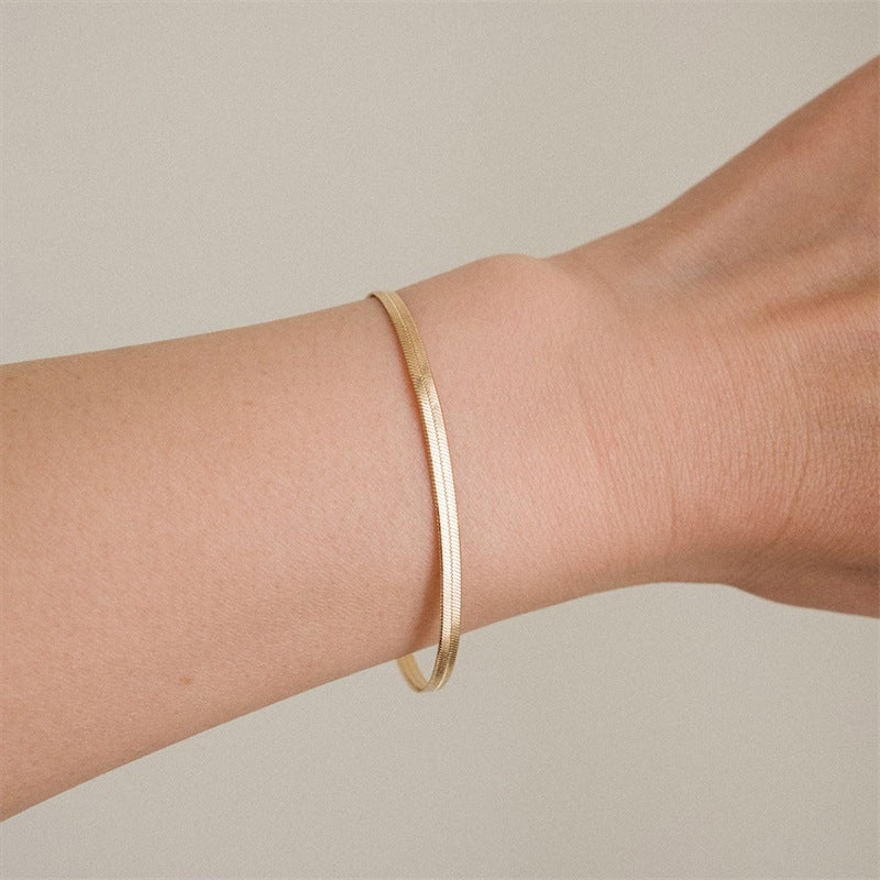 Kylie – Bracelet Plaqué Or en Acier Inoxydable