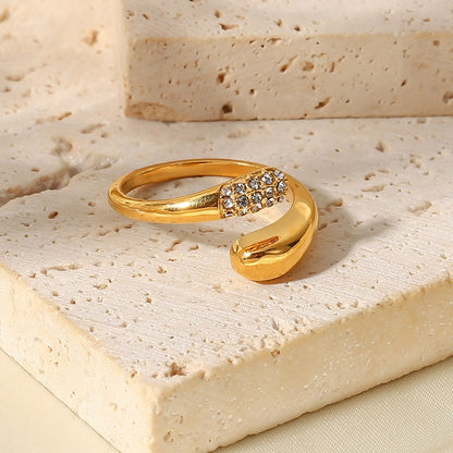 Isalys – Bague Géométrique Microsertie de Zircon