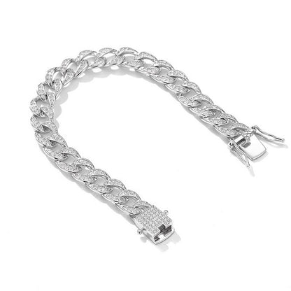 Rafaela – Bracelet Chaîne Cuban Scintillant