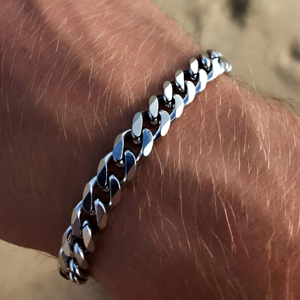 Dennis – Bracelet Chaîne Cubaine Élégant
