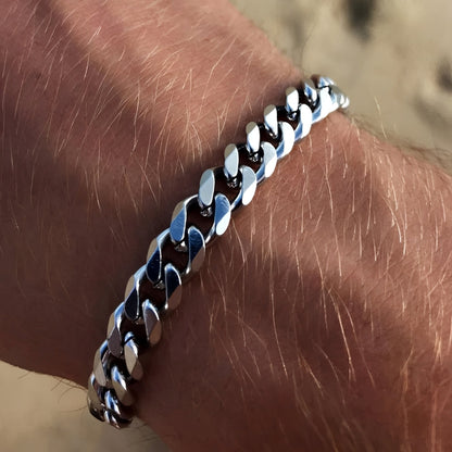 Dennis – Bracelet Chaîne Cubaine Élégant