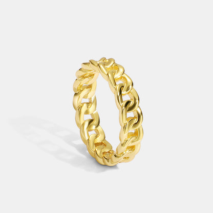 Yna – Bague Torsadée en Or Métallique