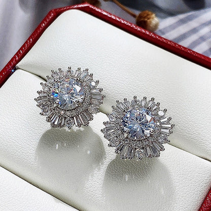 Yani – Boucles d'Oreilles Flocon de Neige en Zircon