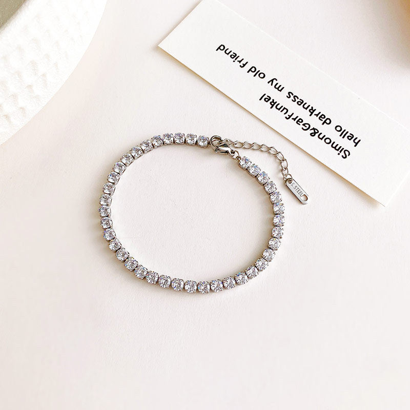 Camille – Bracelet Full Diamant pour Couples Élégants