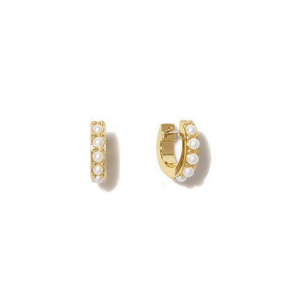 Eléa – Boucles d’Oreilles Cercle Raffiné avec Perle