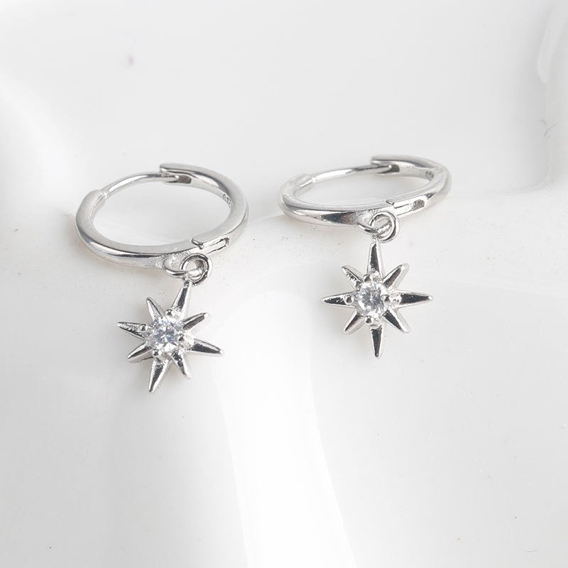 Cess – Boucles d'Oreilles Huggie Micro Pavé Étoile