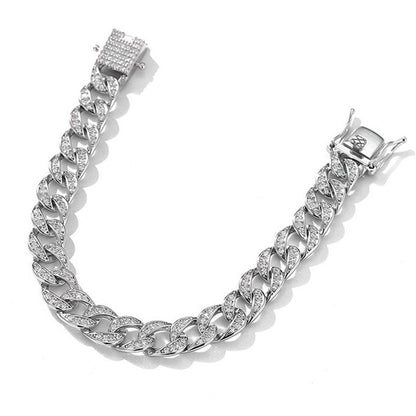Rafaela – Bracelet Chaîne Cuban Scintillant
