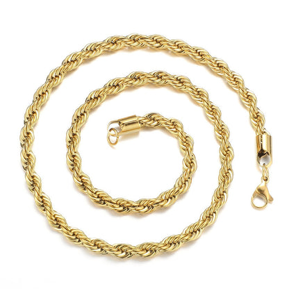 Kaina – Collier Chaîne Fleur Dorée en Acier Inoxydable