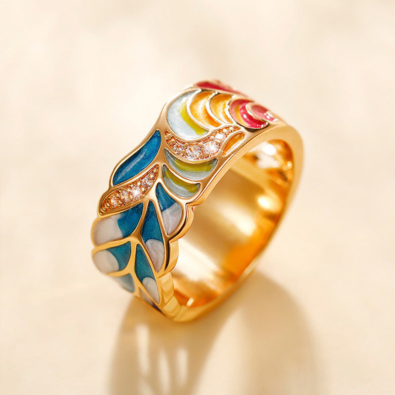 Cerelia – Bague Ajustable Émaillée