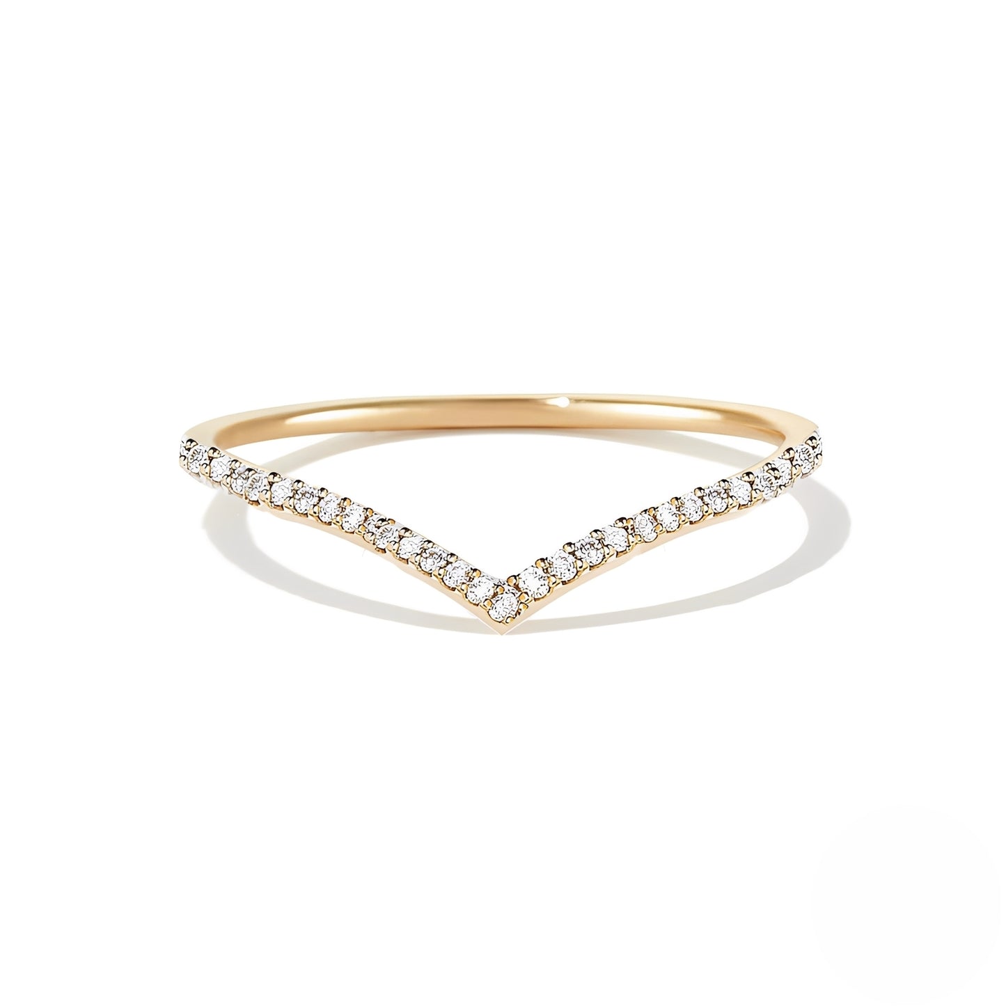 Emilia – V-förmiger Ring aus Gold