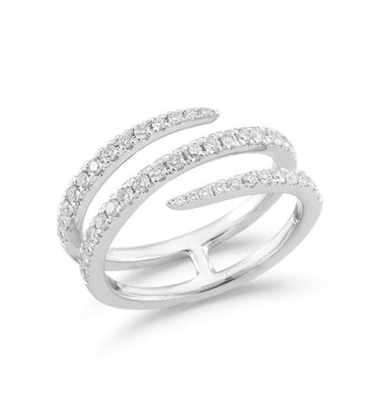Ailee – Bague Spirale Pavée de Cristaux