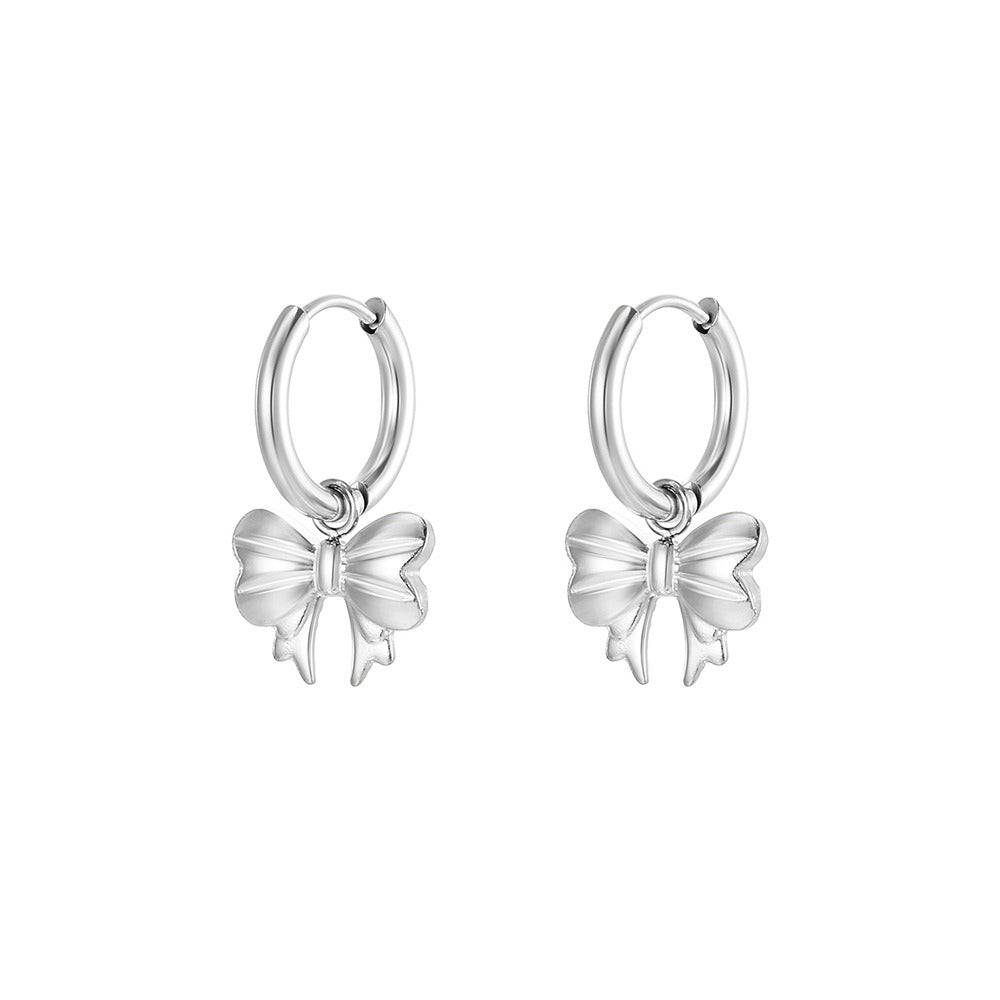 Carla – Créoles Nœud Papillon Plaquées Or