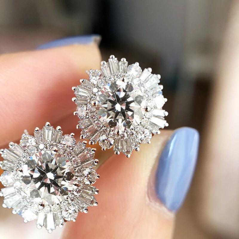 Yani – Boucles d'Oreilles Flocon de Neige en Zircon