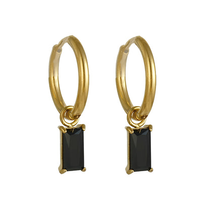 Amara – Boucles d’Oreilles Zircon Plaquées Or