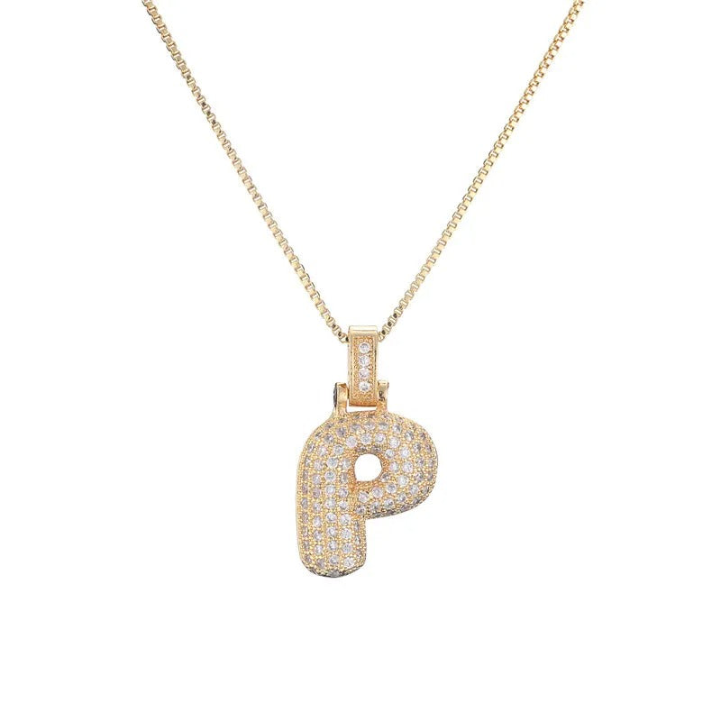 Zie – Collier Initiale Bulles Pavées