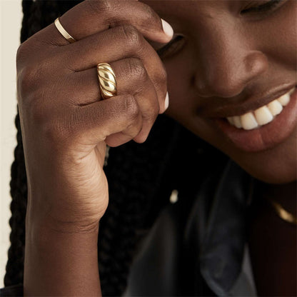 Miley – Bague Élégante en Acier Inoxydable Plaqué