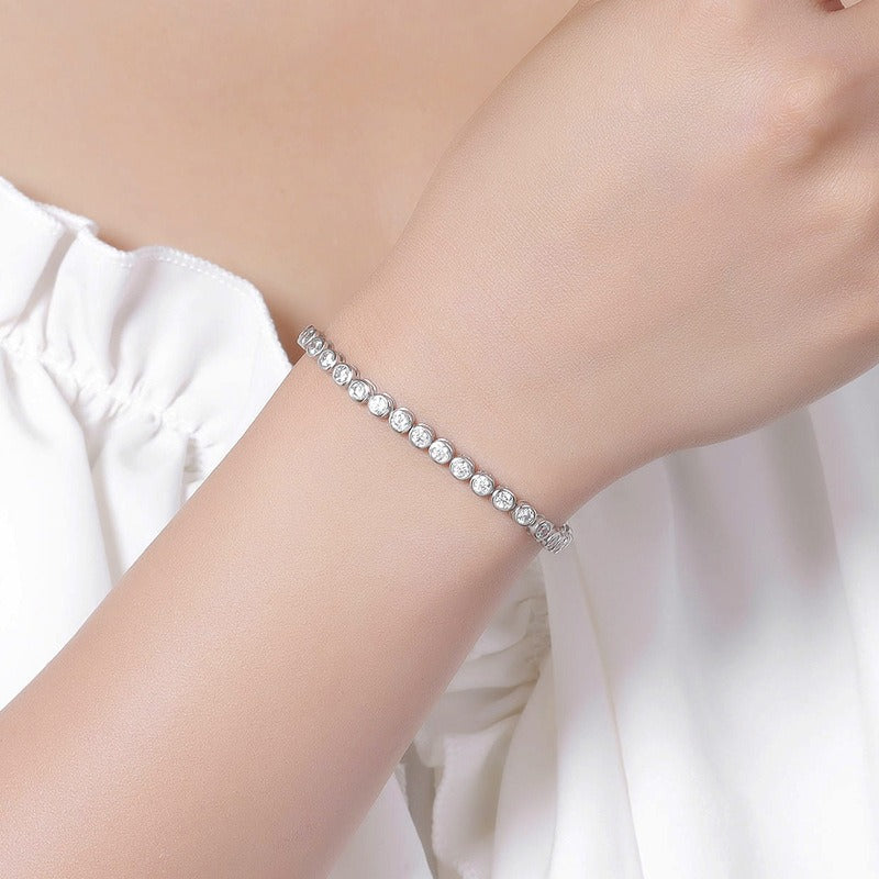 Elise – Bracelet Bulles en Argent et Diamants