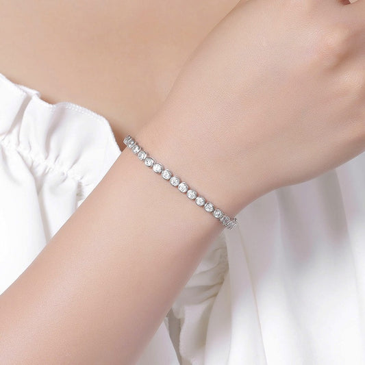 Elise – Bracelet Bulles en Argent et Diamants